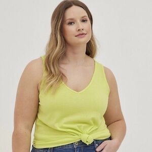 Girlfriend Tank - Signature Jersey Lime